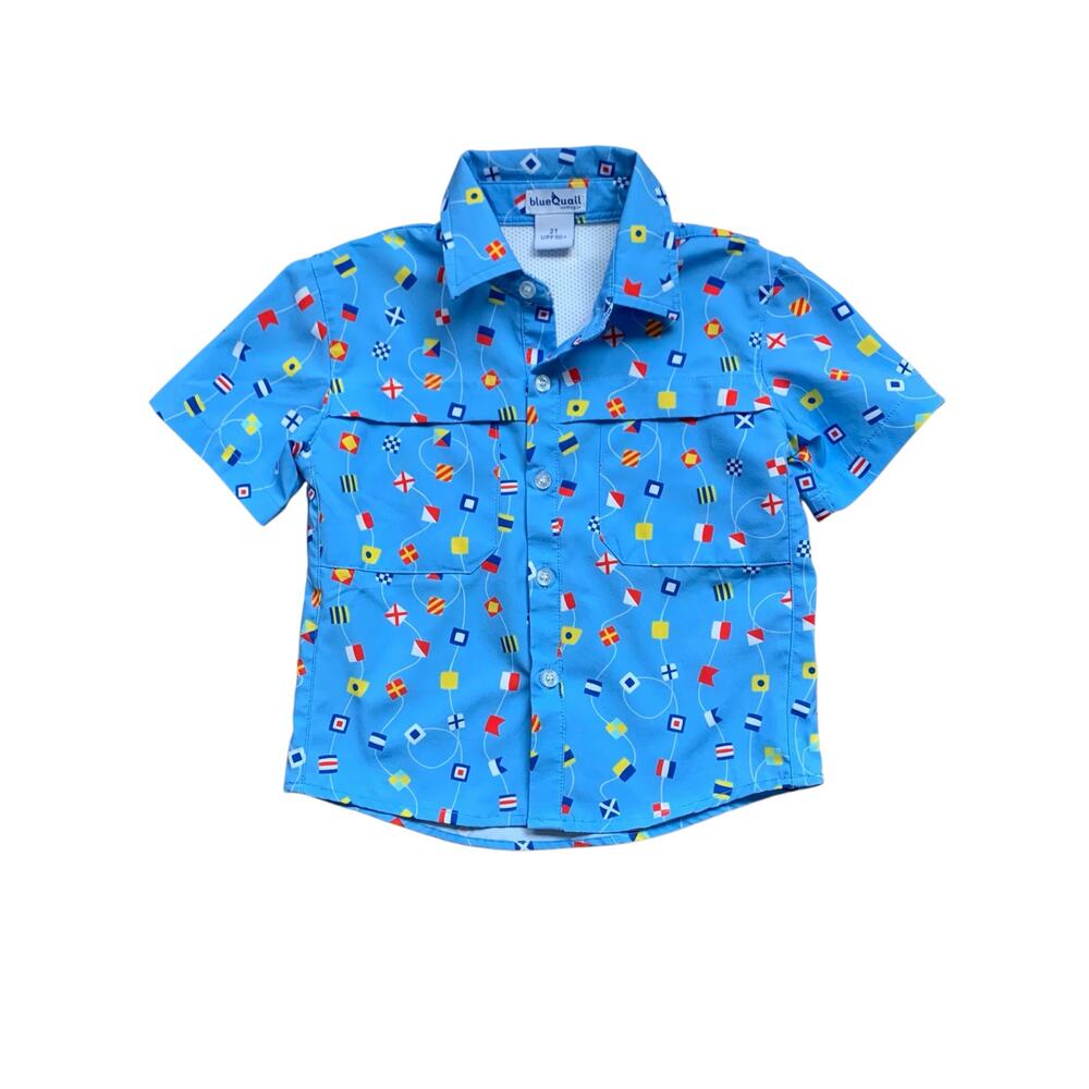 Blue Quail Nautical Flags Everyday Shirt 2T